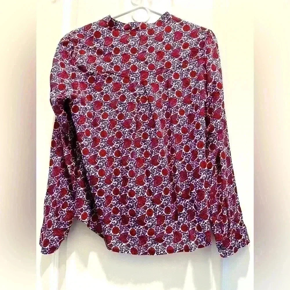 Xirena Jessie in Nicholas purple and red floral print button down shirt - Picture 2 of 3